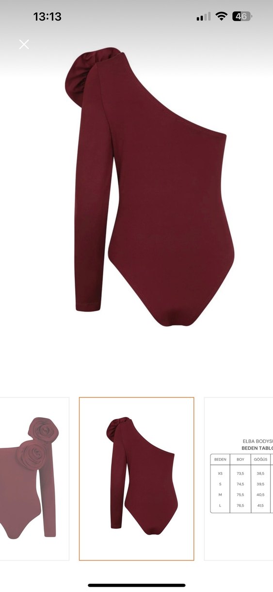 Bordo Drapeli Uzun Kollu Kadın Mayo - Görsel 2