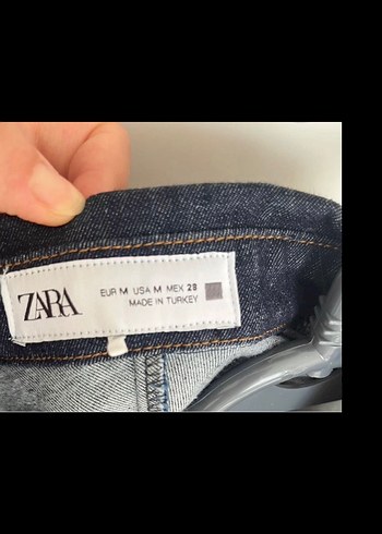 Zara Düğmeli Gri Denim Uzun Elbise