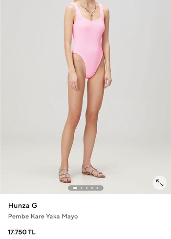 Hunza G Pembe Kare Yaka Mayo - Görsel 3