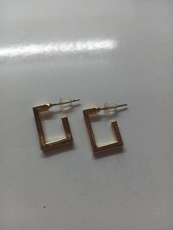 Altın Renk Midi Minimalist Küpe Seti - Görsel 5