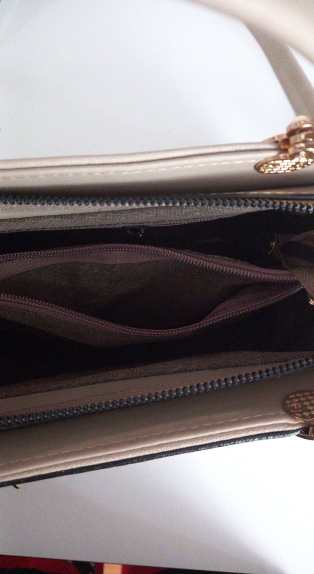 Bej Zincir Detaylı Kadın Çanta - Görsel 3