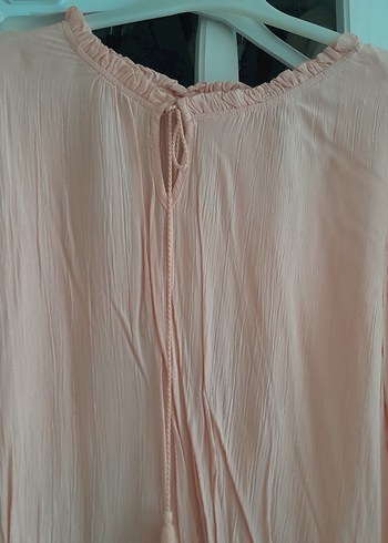 Defacto Pembe Pliseli Uzun Hamile Bluzu