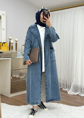 Mavi Jeans Uzun Kollu Kuşaklı Kadın Denim Ceket
