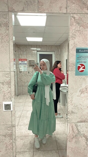Yeşil yazlık elbise