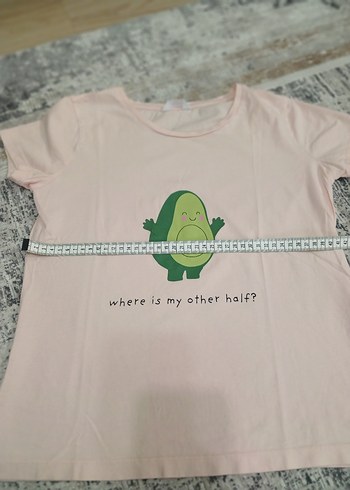 Pembe Baskılı Kısa Kollu Hamile Tişörtü - Görsel 3