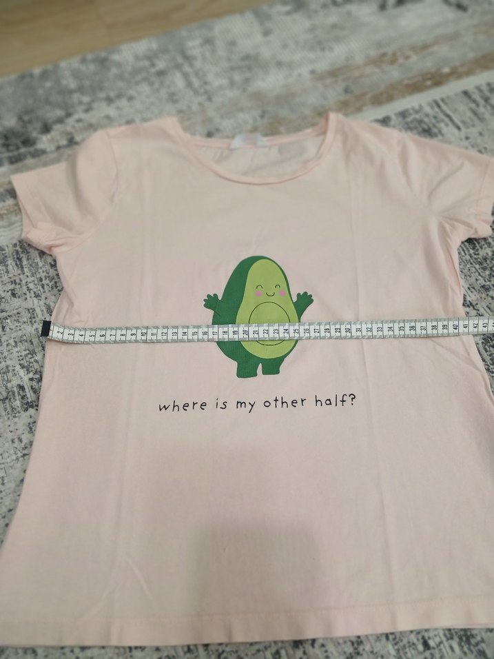 Pembe Baskılı Kısa Kollu Hamile Tişörtü - Görsel 3