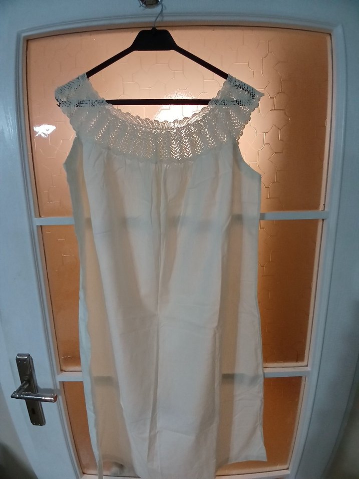 Beyaz Dantelli Hamile Gecelik - Görsel 2