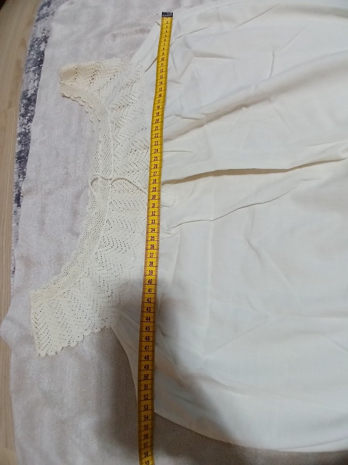 Beyaz Dantelli Hamile Gecelik - Görsel 4