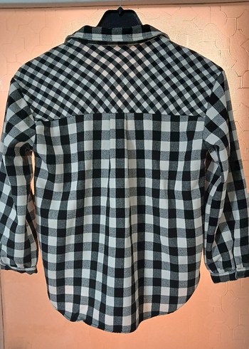 Gri Kareli Düğmeli çocuk Gömlek - Görsel 2