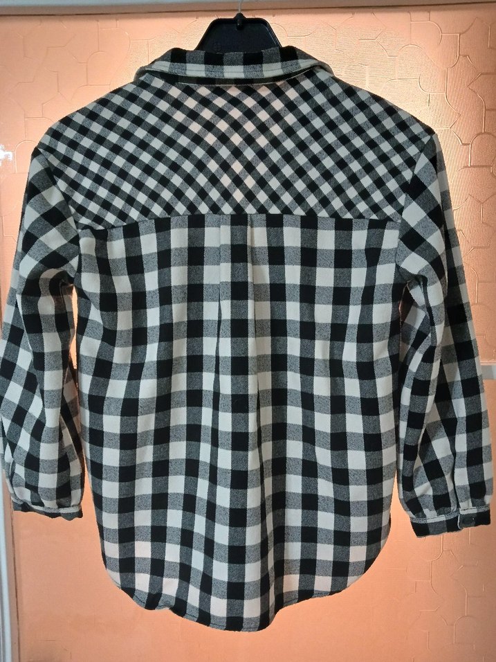 Gri Kareli Düğmeli çocuk Gömlek - Görsel 2