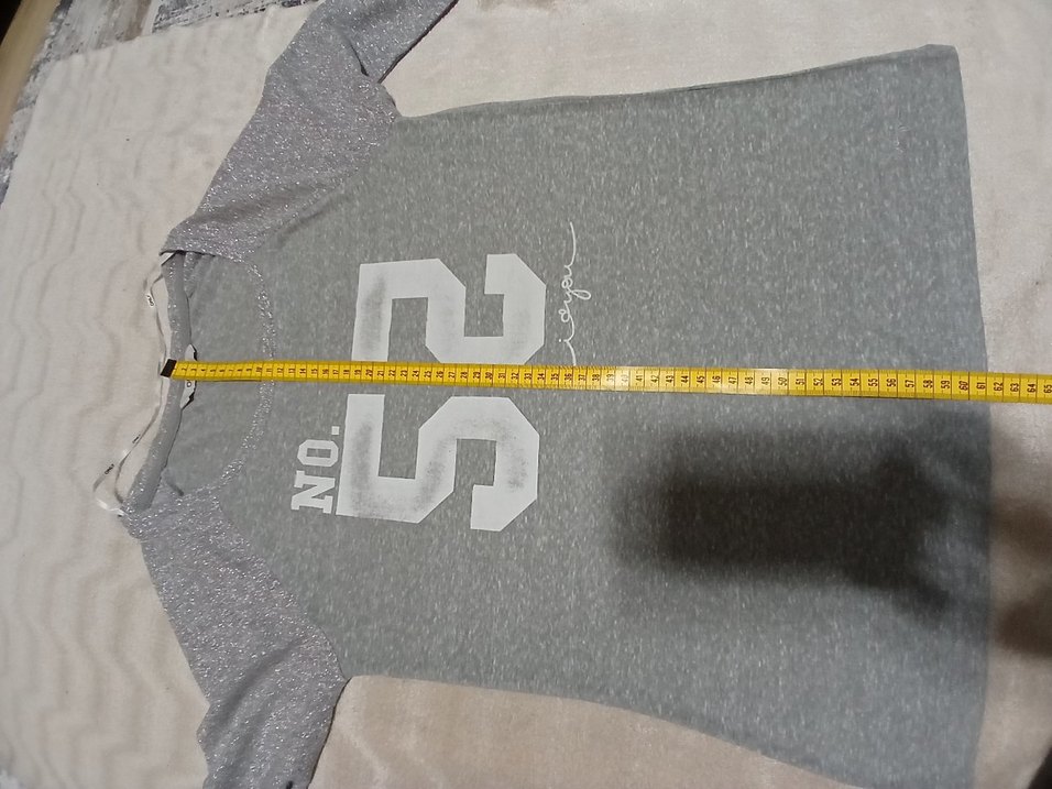 Gri Baskılı kadin Uzun Kollu Tişört - Görsel 3