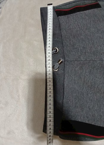 Gri Erkek Düğmeli Rahat Kesim Eşofman - Görsel 5