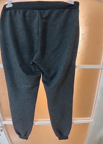 Gri Erkek Düğmeli Rahat Kesim Eşofman - Görsel 2