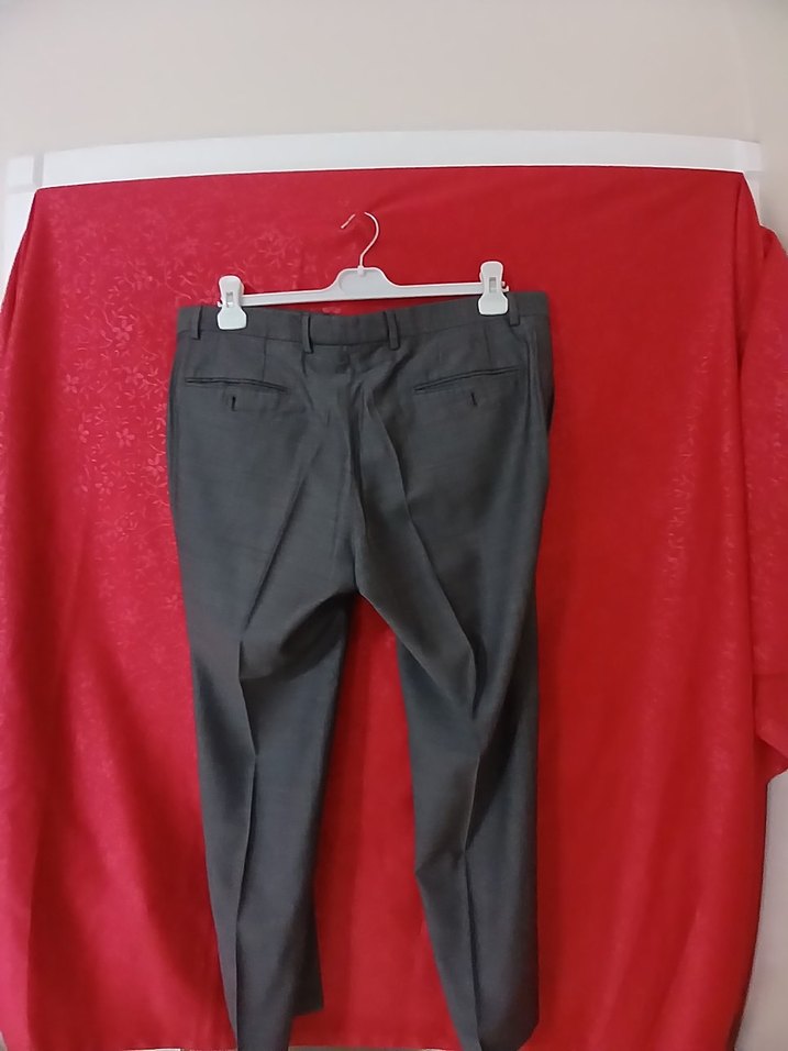Gri Regular Fit Erkek Kumaş Pantolon - Görsel 2