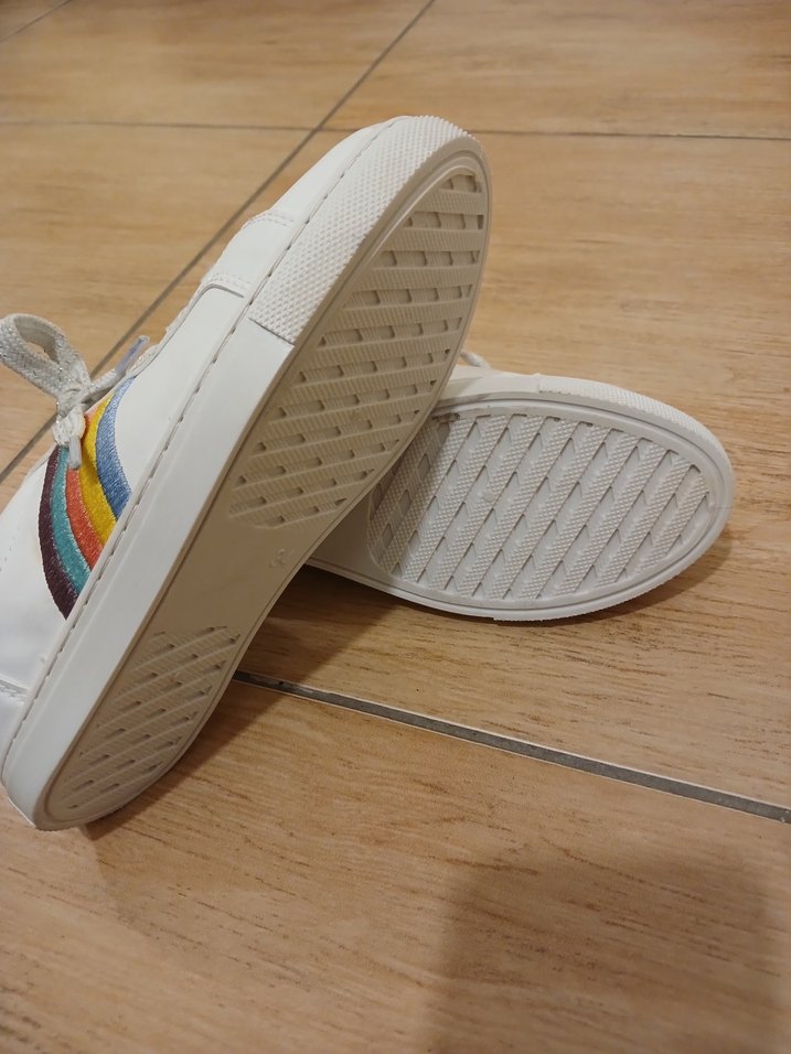 Beyaz Bağcıklı kiz cocukSpor Ayakkabı - Görsel 5