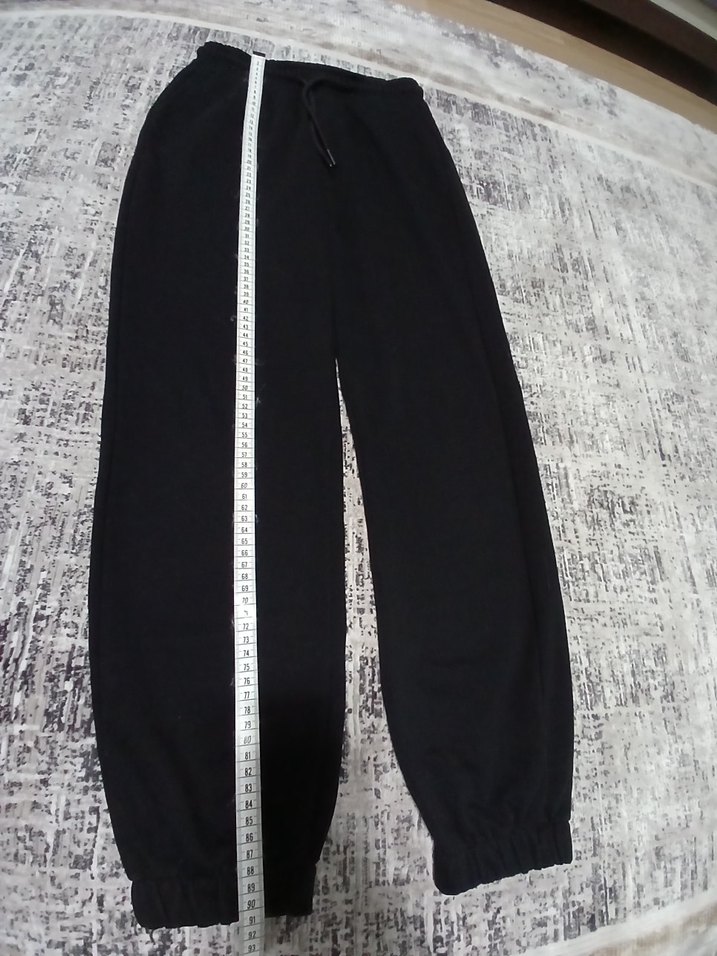 Siyah Kadın Salaş Sweatpant - Görsel 4