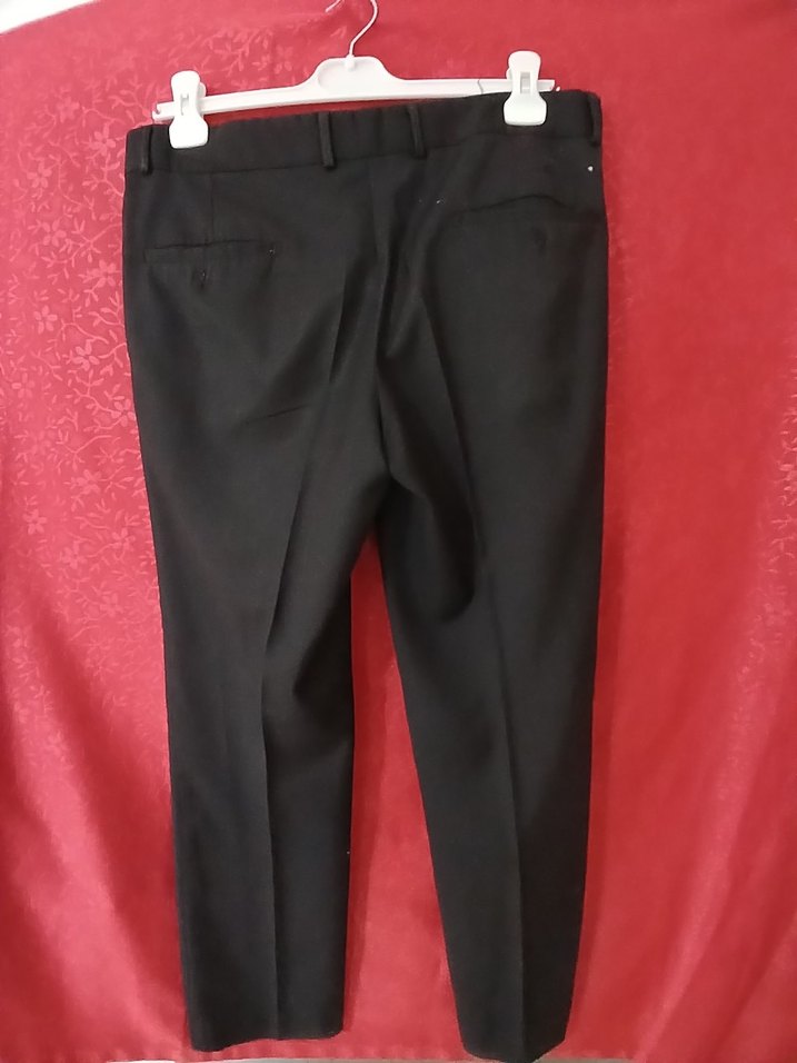 Düğmeli Siyah Regular Fit Erkek Pantolon - Görsel 2