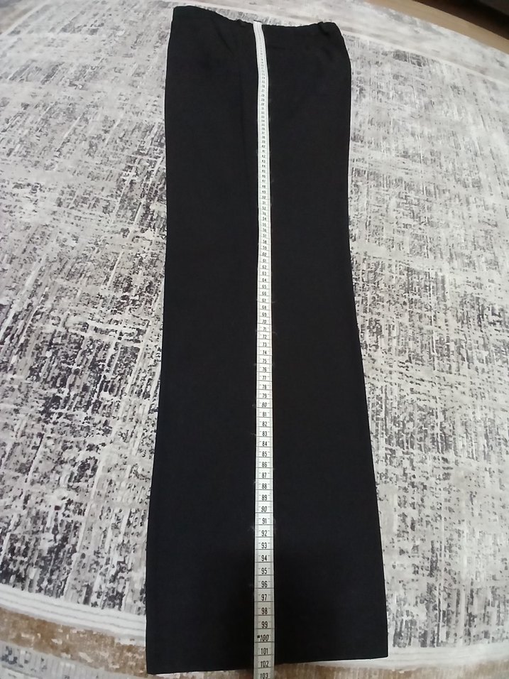 Düğmeli Siyah Regular Fit Erkek Pantolon - Görsel 3