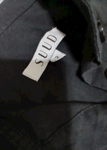 Siyah Düğmeli Uzun Kollu Keten Gömlek - Görsel 5