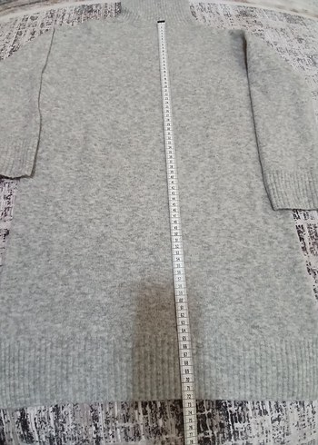 Gri Boğazlı Kadın Triko Kazak - Görsel 3