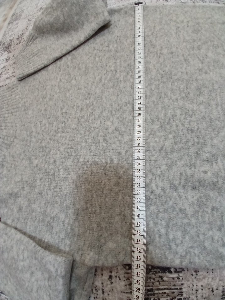 Gri Boğazlı Kadın Triko Kazak - Görsel 4