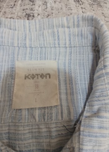 Gri Keten Erkek Gömlek Uzun Kollu - Görsel 5