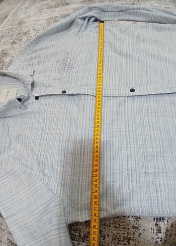 Gri Keten Erkek Gömlek Uzun Kollu - Görsel 4