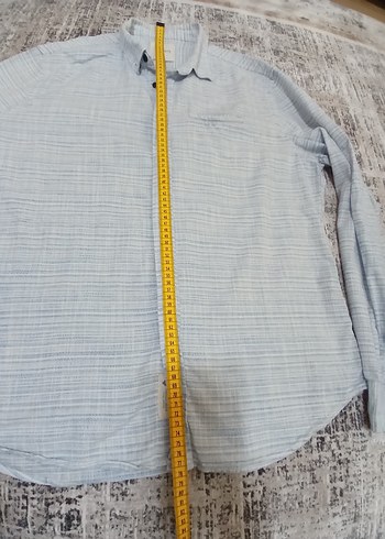 Gri Keten Erkek Gömlek Uzun Kollu - Görsel 3