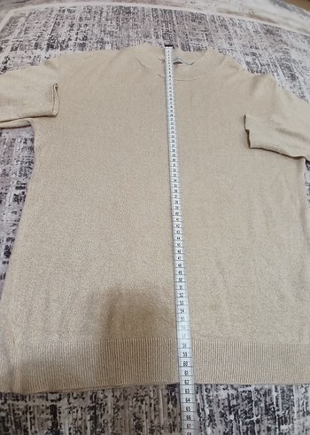 Bej Kadın Triko Uzun Kollu Bisiklet Yaka Kazak - Görsel 3