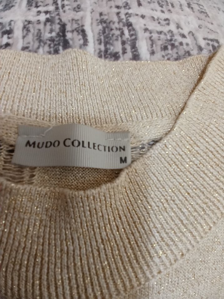 Bej Kadın Triko Uzun Kollu Bisiklet Yaka Kazak - Görsel 5