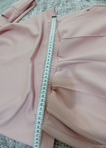 Pembe Kadın Midi Sweatshirt - Görsel 3