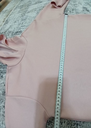 Pembe Kadın Midi Sweatshirt - Görsel 6