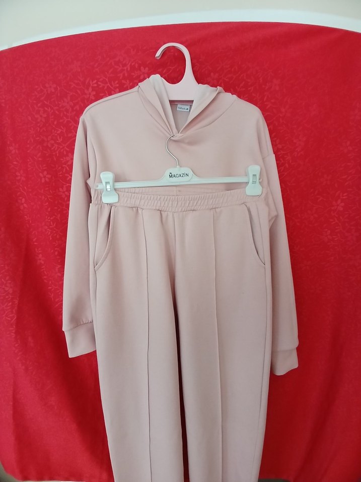 Pembe Kadın Midi Sweatshirt - Görsel 2