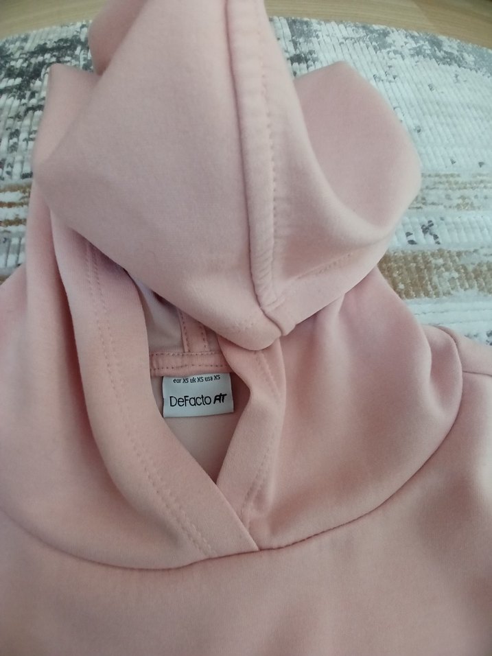 Pembe Kadın Midi Sweatshirt - Görsel 4