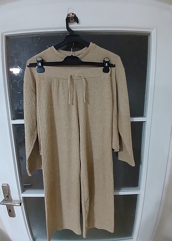 Bej Kadın Triko Kazak, Yuvarlak Yaka, Rahat Kesim - Görsel 2