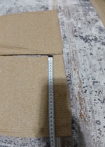 Bej Kadın Triko Kazak, Yuvarlak Yaka, Rahat Kesim - Görsel 4