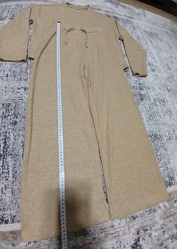 Bej Kadın Triko Kazak, Yuvarlak Yaka, Rahat Kesim - Görsel 3