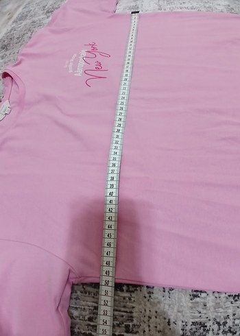 Pembe Baskılı Kısa Kollu Tişört - Görsel 3