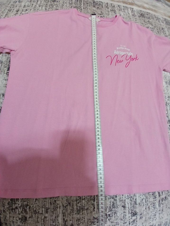 Pembe Baskılı Kısa Kollu Tişört - Görsel 4