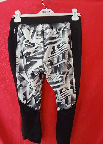 Kadın Gri Baskılı Spor Tayt - Görsel 2