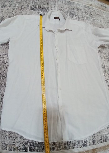 Erkek Beyaz Keten Uzun Kollu Gömlek - Görsel 4