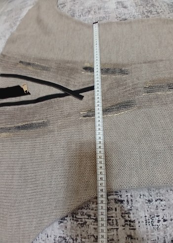 Gri Örgü Kadın Mini Kazak - Görsel 5