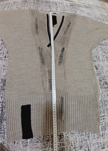 Gri Örgü Kadın Mini Kazak - Görsel 6