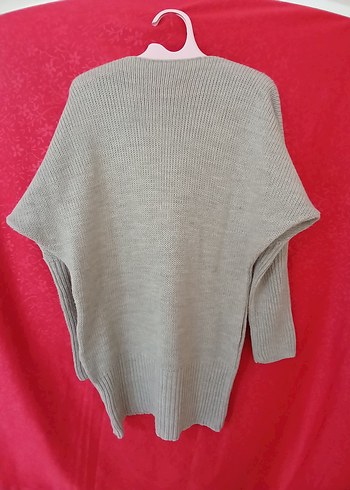 Gri Örgü Kadın Mini Kazak - Görsel 2