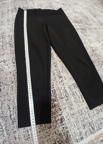 Siyah Esnek Midi Kadın Tayt - Görsel 3