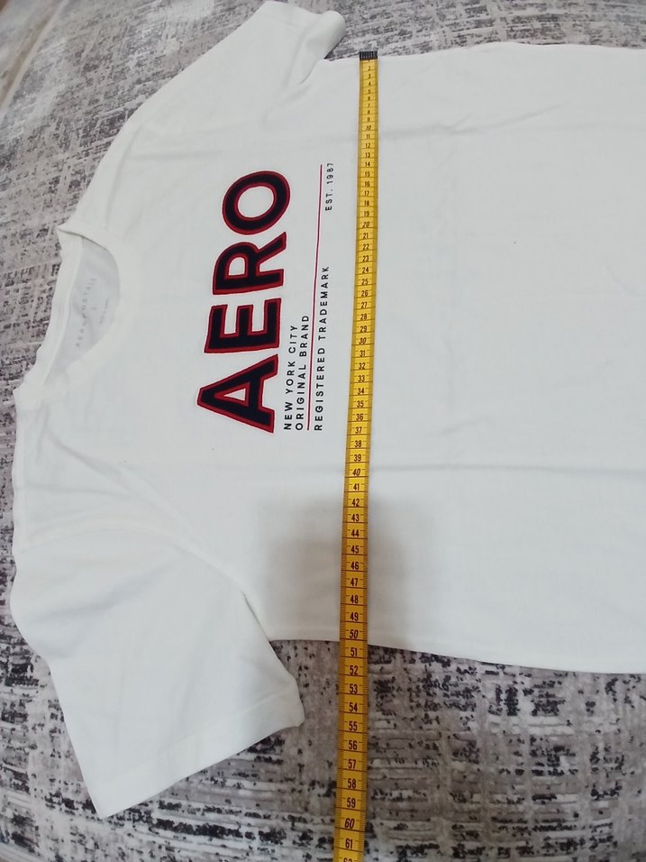 Beyaz Erkek AERO Baskılı Tişört - Görsel 3