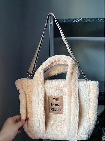 Beden ten rengi Renk Peluş Tote Bag