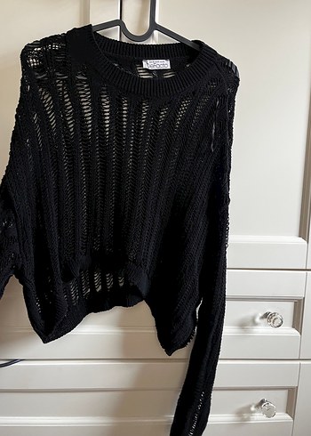 Siyah Örgü Kadın Kazak defacto xs - Görsel 3