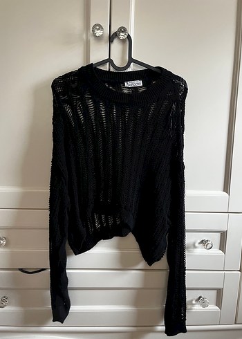 Siyah Örgü Kadın Kazak defacto xs - Görsel 4