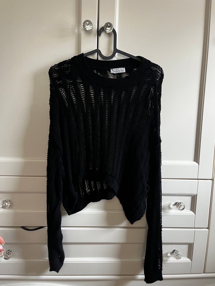 Siyah Örgü Kadın Kazak defacto xs - Görsel 4